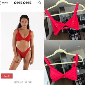 Red oneone swimwear kameron bikini top